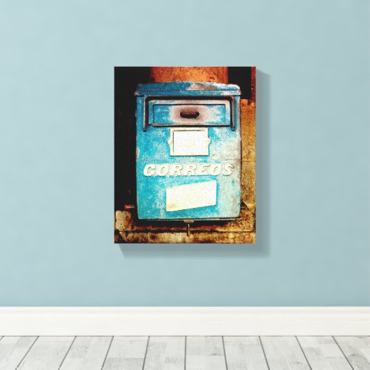 Cuban Photo of Old Havana | Mailbox | Canvas Afdruk (Insitu (Houten vloer))