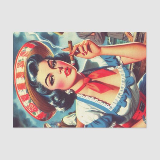  Cuban Pin-up Tissuepapier (Voorkant)