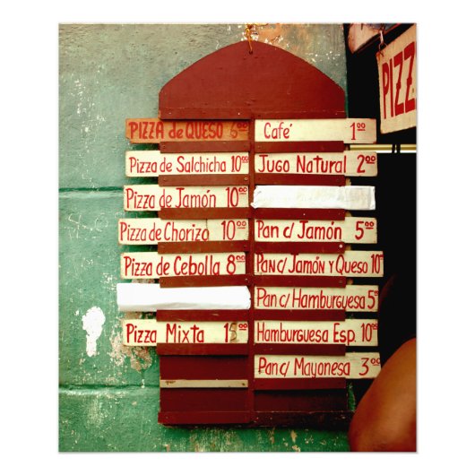 Cuban Pizza Shop | Afdrukken Foto Afdruk (Voorkant)
