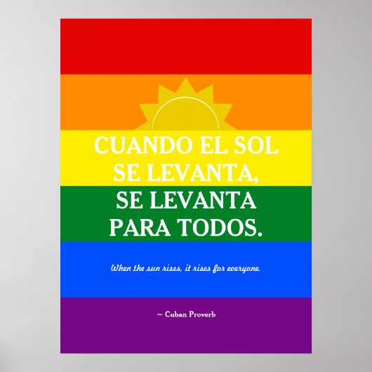 Cuban Proverb Poster (Voorkant)