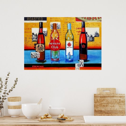 Cuban Rum Art Poster (Keuken)