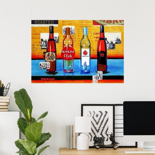 Cuban Rum Art Poster (Thuiskantoor)