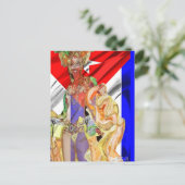 CUBAN RUMBERA FLAG BRIEFKAART (Staand voorkant)