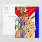 CUBAN RUMBERA FLAG BRIEFKAART (Voorkant / Achterkant)