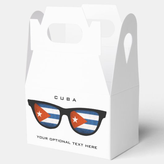 Cuban Shades aangepaste tekst & kleur gunst vak Bedankdoosjes (Geopend)