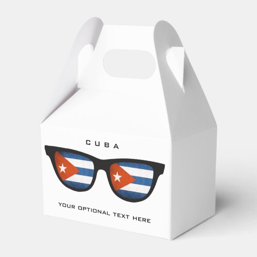 Cuban Shades aangepaste tekst & kleur gunst vak Bedankdoosjes (Voorkant Zijde)