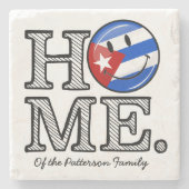 Cuban Smiling Flag House Warmer Stenen Onderzetter (Voorkant)