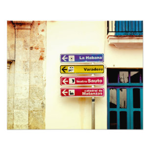 Cuban Street Signs   Afdrukken Foto Afdruk