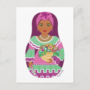 Cuban Violet Matryoshka Briefkaart