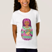 Cuban Violet Matryoshka Girls' T-shirt (Voorkant)