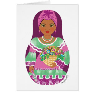 Cuban Violet Matryoshka Kaart