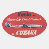 Cubana Constellation Retro Bagage Sticker (Voorkant)