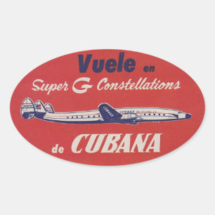 Cubana Constellation Retro Bagage Sticker