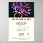 Cubane spin Spa Massage Beauty Salon Poster (Voorkant)
