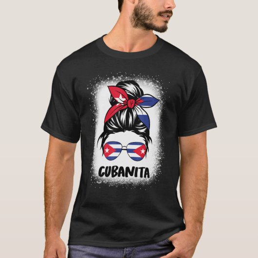 Cubanita Cuba Shirt Women Hispanic Heritage Cuban  (Voorkant)