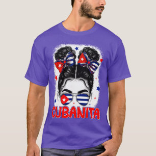 Cubanita Cubaanse Cuba Vlag Meisje Hispanic Erfgoe T-shirt