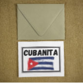 Cubanita Cuban Girl Flag Briefkaart