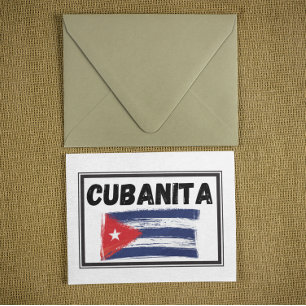 Cubanita Cuban Girl Flag Briefkaart