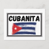 Cubanita Cuban Girl Flag Briefkaart (Voorkant)