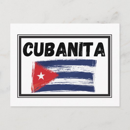 Cubanita Cuban Girl Flag Briefkaart (Voorkant)