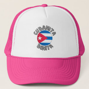 Cubanita Cuban Girl Flag Cute Trucker Hat Pet