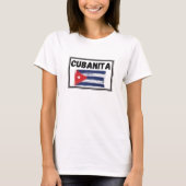 Cubanita Cuban Girl Flag T-shirt (Voorkant)