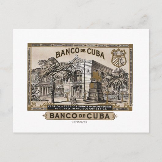  Cubano Banco de Cuba Briefkaart (Voorkant)