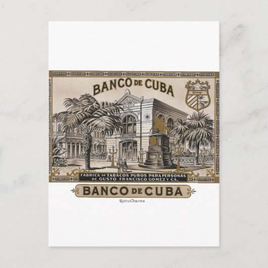 Cubano Banco de Cuba Briefkaart (Voorkant)