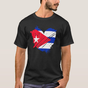 Cubavlag Ik hou van Cuba Het zit in mijn DNA Voor T-shirt