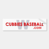 Cubbies Baseball W Bumpersticker (Voorkant)