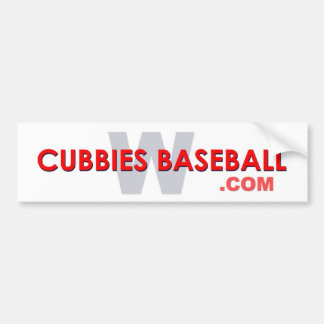 Cubbies Baseball W Bumpersticker