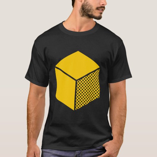Cube - Amber op donker T-shirt (Voorkant)