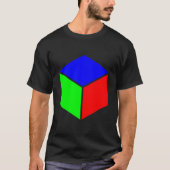 Cube - Blauw, groen en rood T-shirt (Voorkant)