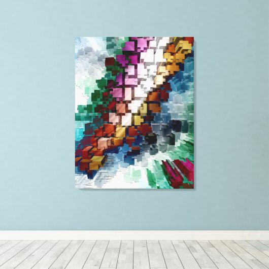 Cube Centric Canvas Afdruk (Insitu (Houten vloer))