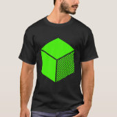 Cube - Chartreuse Green op donker T-shirt (Voorkant)