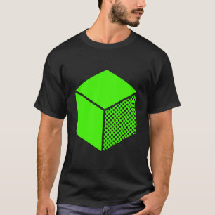 Cube - Chartreuse Green op donker T-shirt