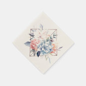 Cube-Flower-2: Personalized Wedding Napkins Servet (Hoek)