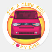 Cube Meisje Stickers (Voorkant)