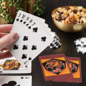 Cube met uitsnede Rood Zwart Strepen Pokerkaarten (Insitu)