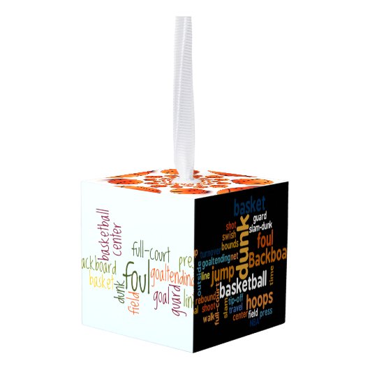 Cube Ornament Basketball het spel van Champions (Achter hoekig)