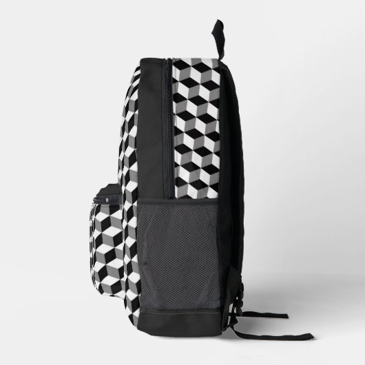 Cube Pattern Backpack Bedrukte Rugzak (Rechts)