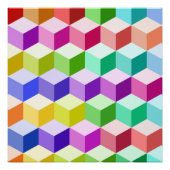 Cube Pattern Multicolf Poster (Voorkant)