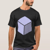 Cube - Powder Blue op Donker T-shirt (Voorkant)