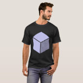 Cube - Powder Blue op Donker T-shirt (Voorkant volledig)