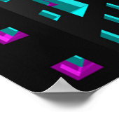 Cube Space (afdruk) Poster (Hoek)