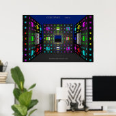 Cube Space (afdruk) Poster (Thuiskantoor)