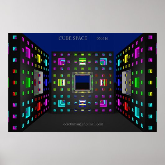 Cube Space (afdruk) Poster (Voorkant)