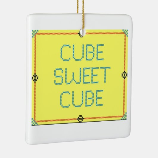 Cube Sweet Cube | Humor werkplek Keramisch Ornament (Rechts)