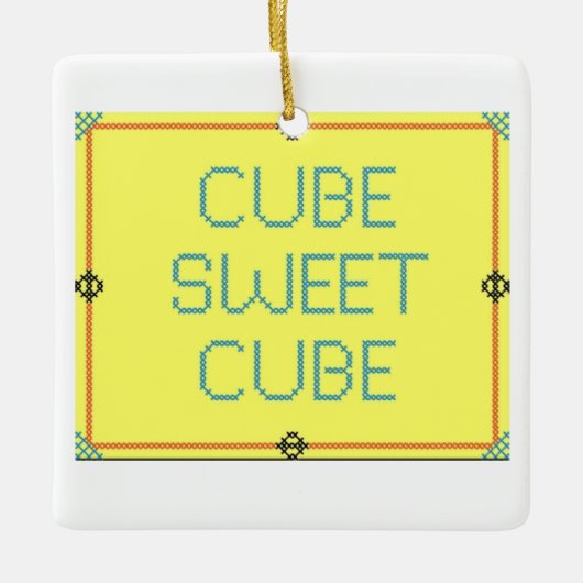Cube Sweet Cube | Humor werkplek Keramisch Ornament (Voorkant)
