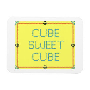 Cube Sweet Cube Humor werkplek Magneet